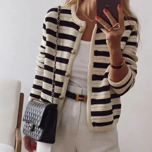 York Striped Cardigan